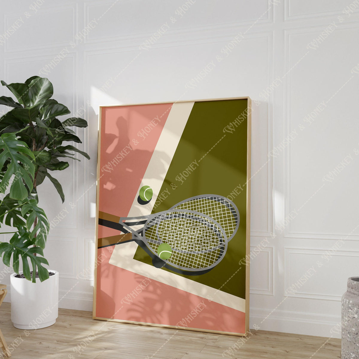 Mid-Century Modern Tennis Court Print