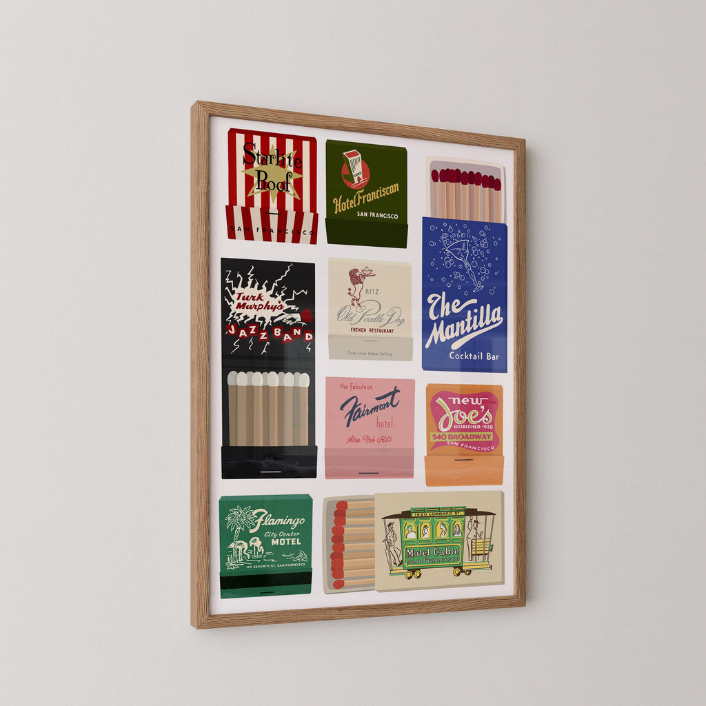 San Francisco Matchbook Art Print