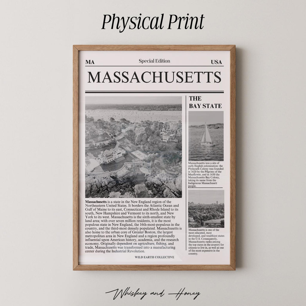 Massachusetts Newspaper Print