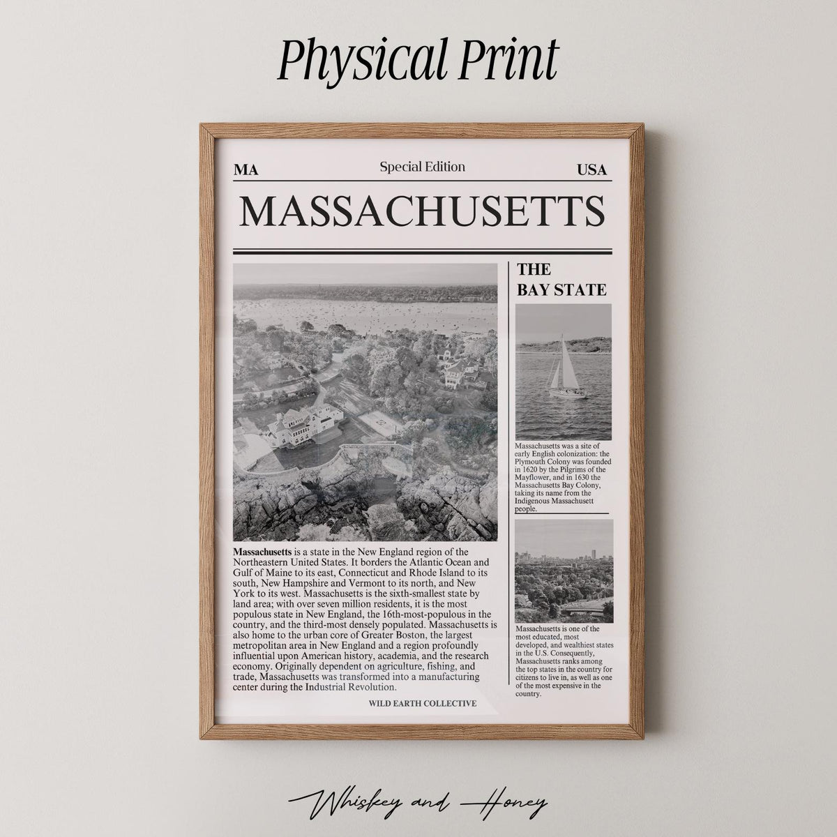 Massachusetts Newspaper Print