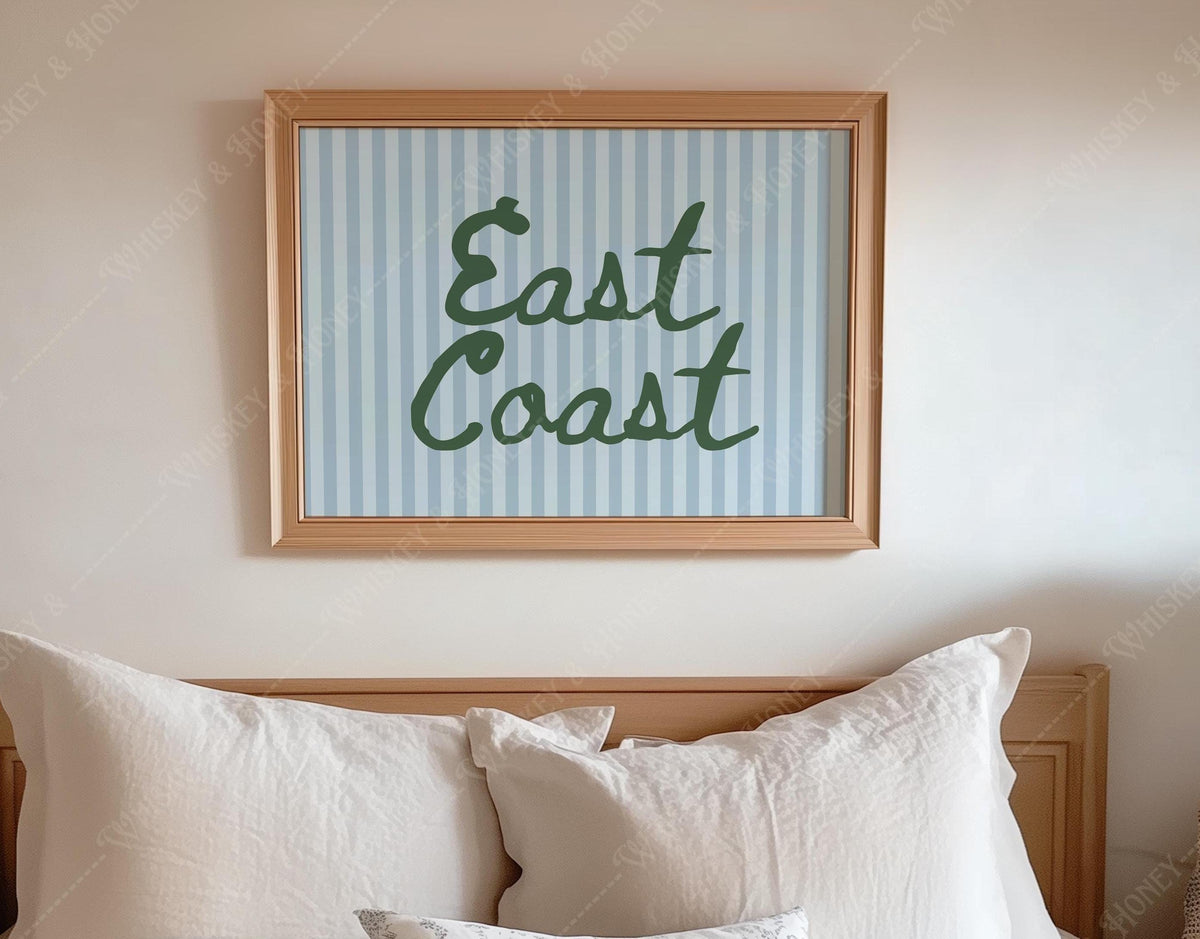 Blue Stripes East Coast Print