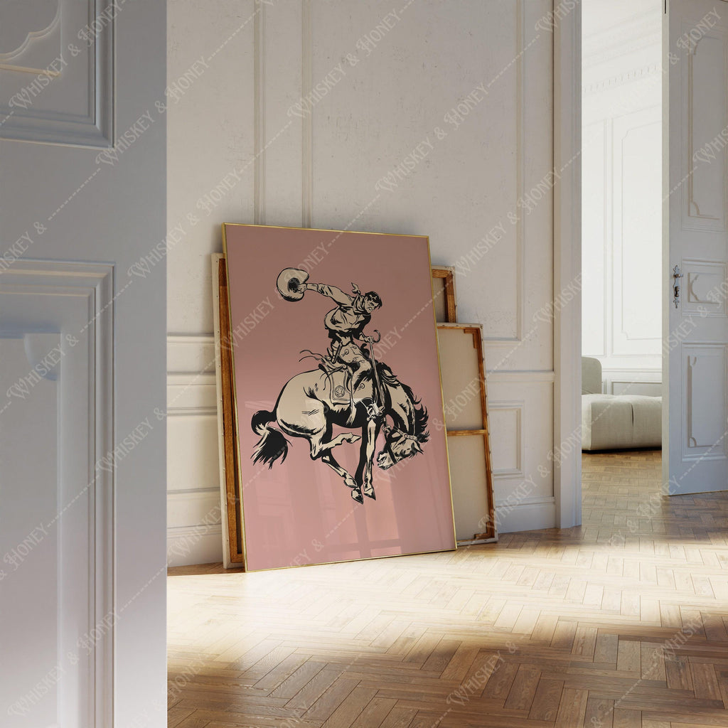 Vintage Rodeo Cowboy Print