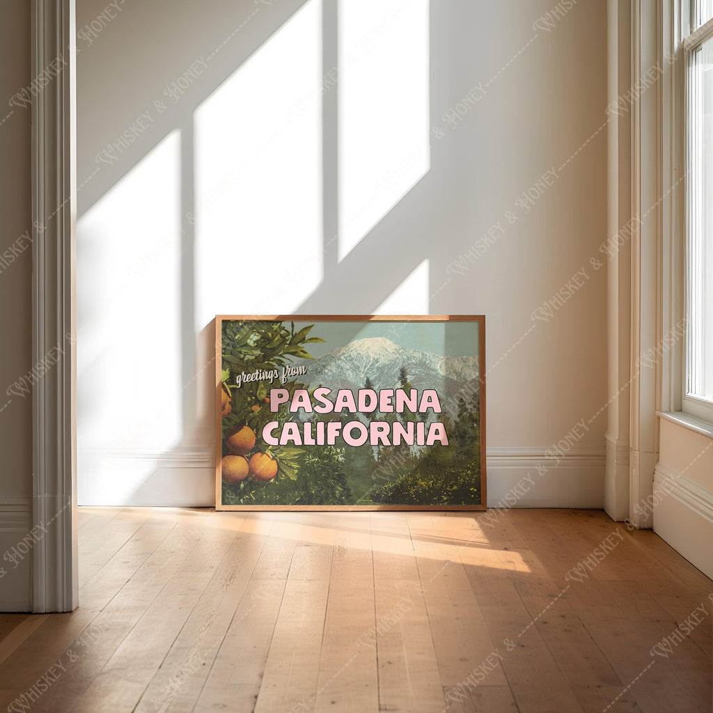 Vintage Greetings from Pasadena California Print