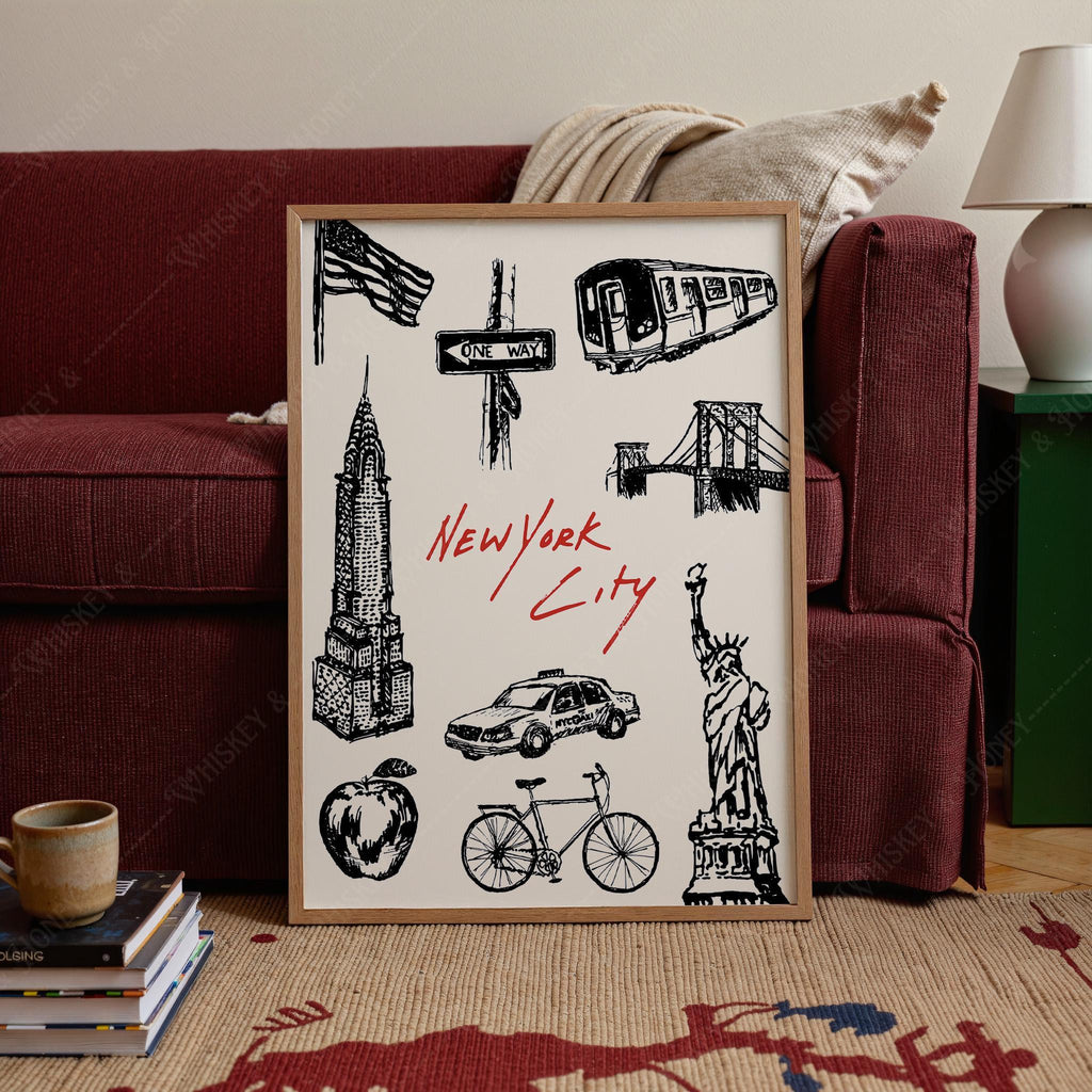 New York City Sketch Print