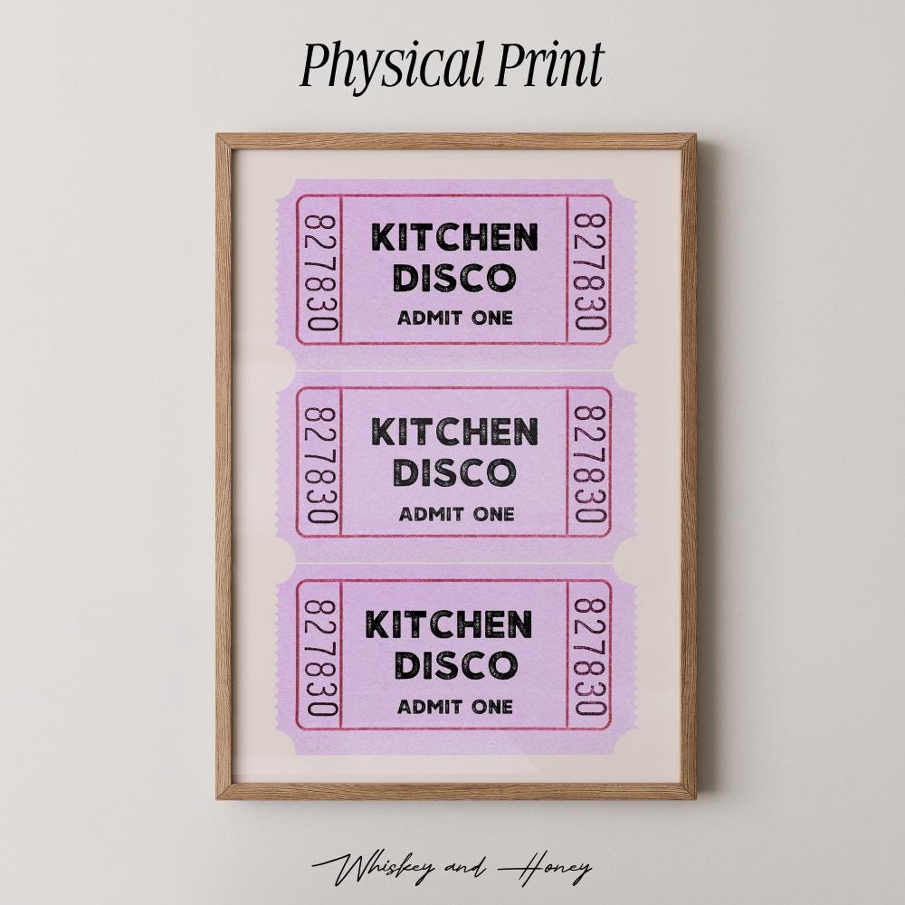 Kitchen Disco Ticket Print