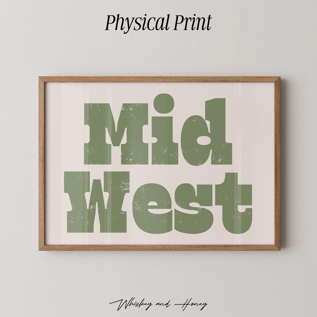 Midwest Typography Print