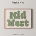 Midwest Typography Print