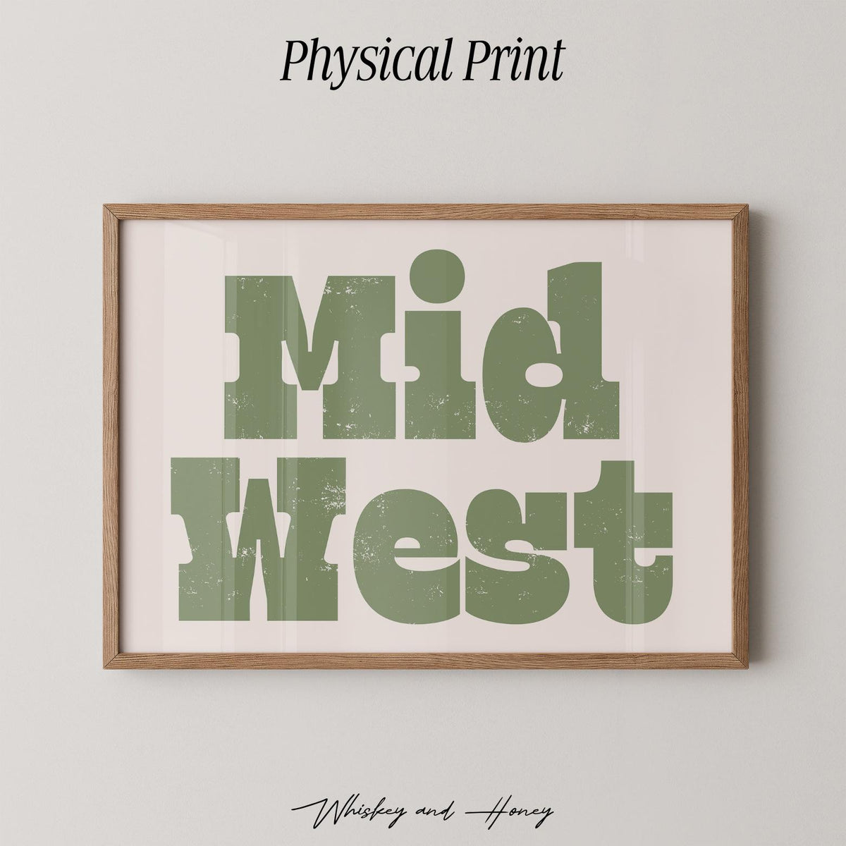 Midwest Typography Print