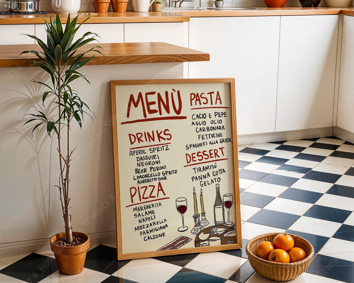 Italian Menu Print