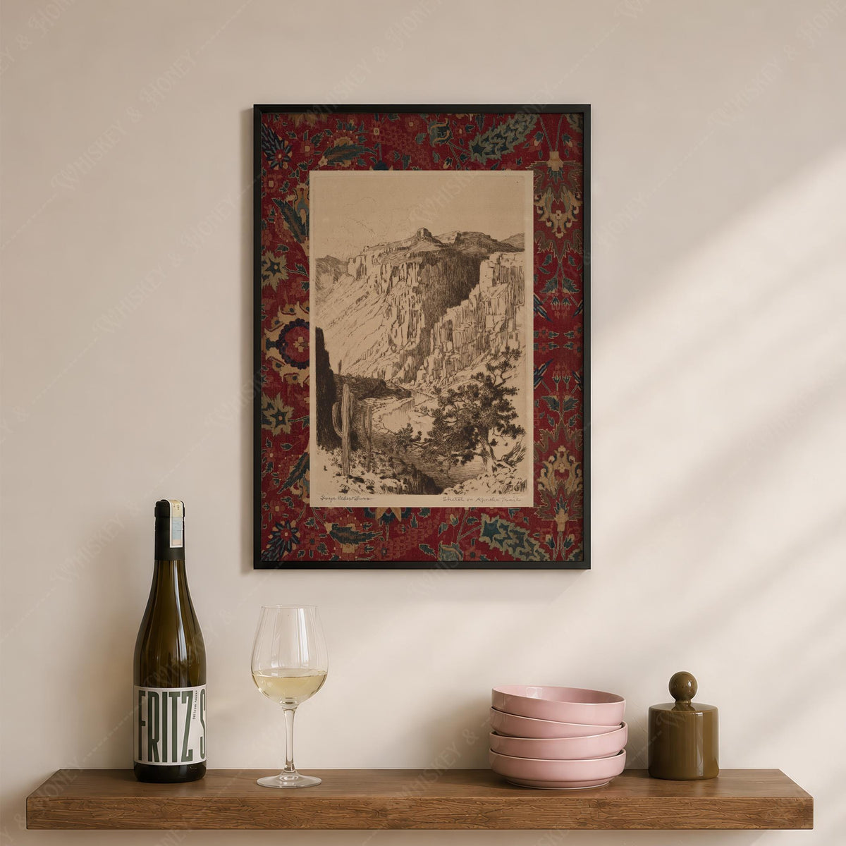Vintage Desert Sketch Print