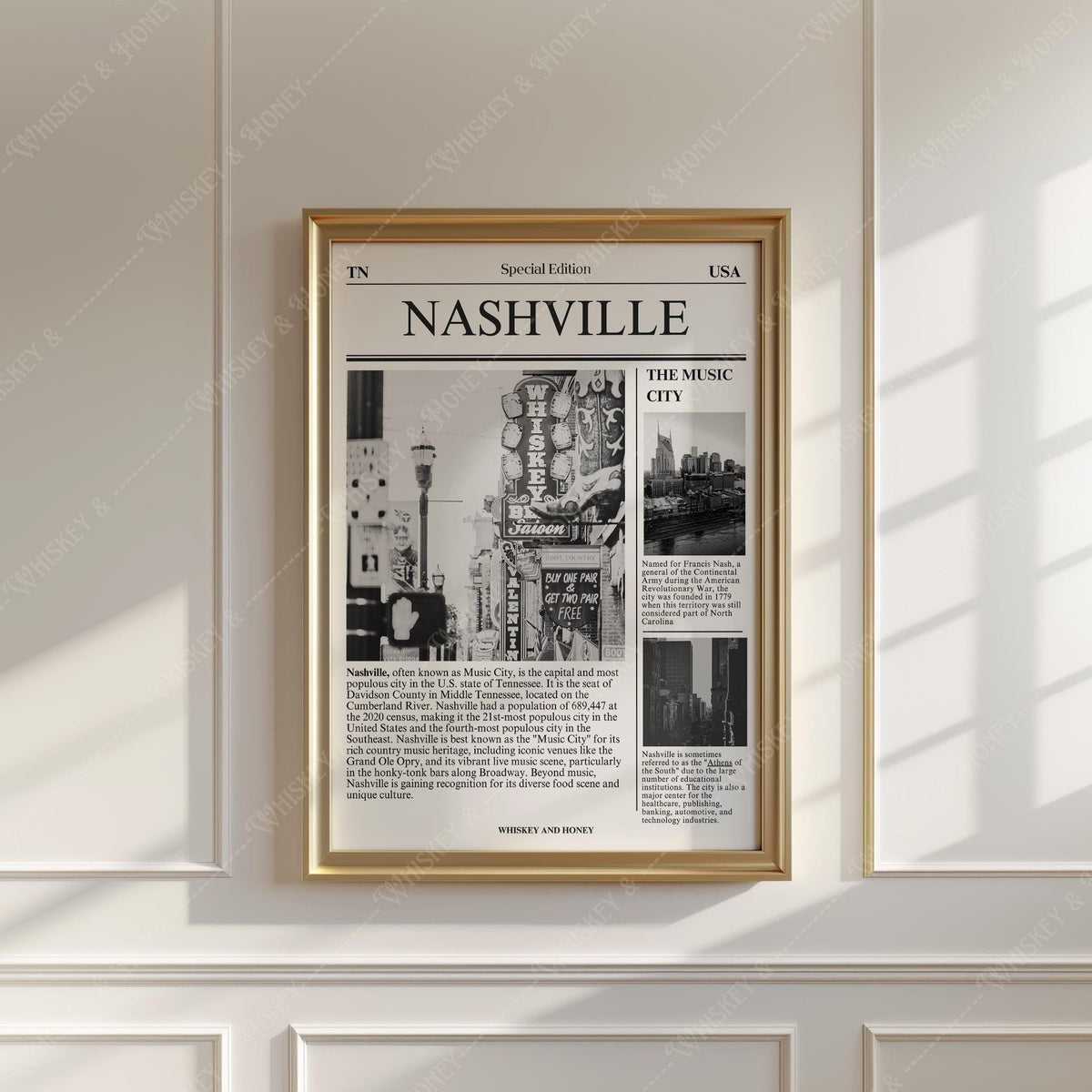 Nashville TN Newspaper Print