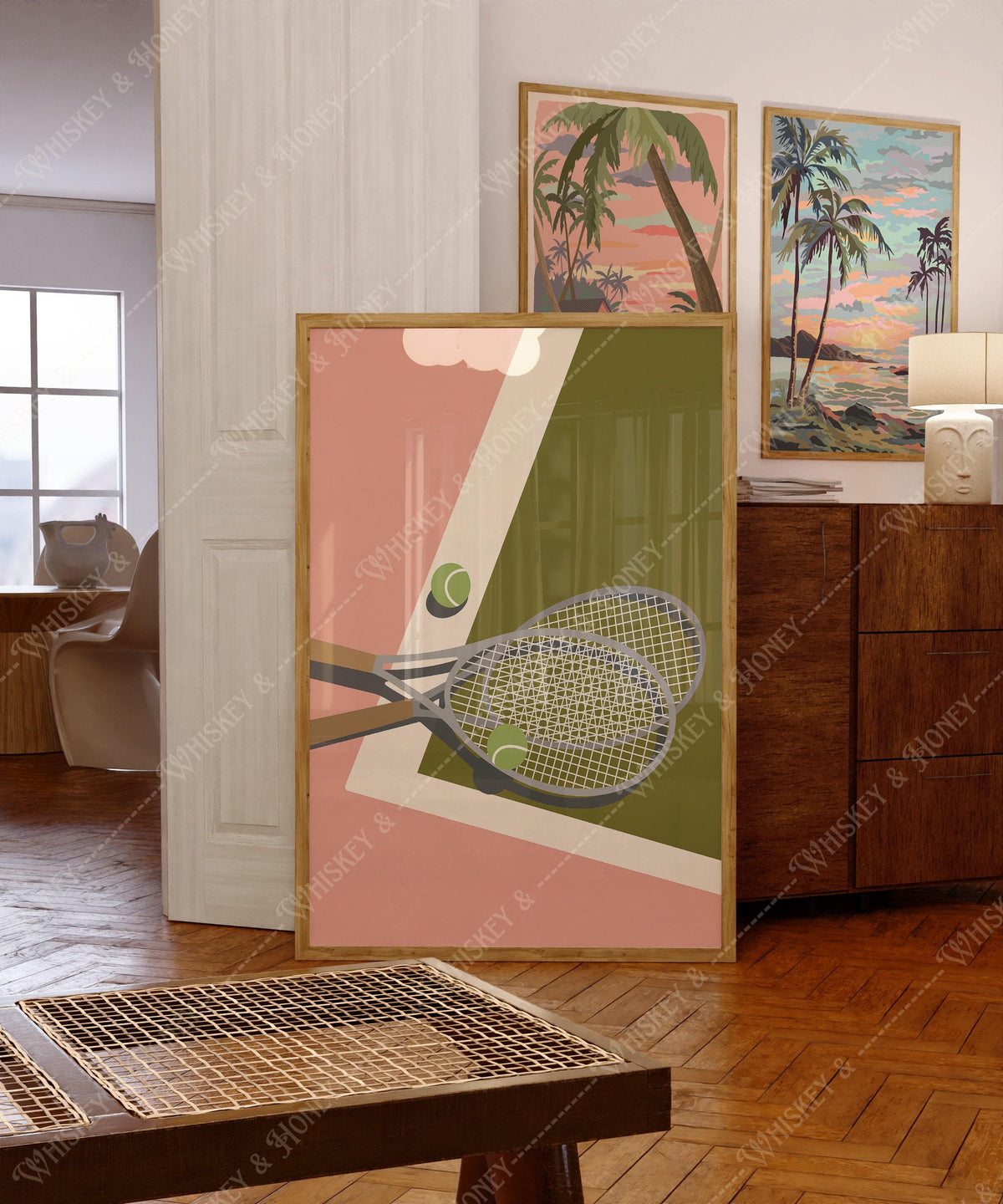 Mid-Century Modern Tennis Court Print