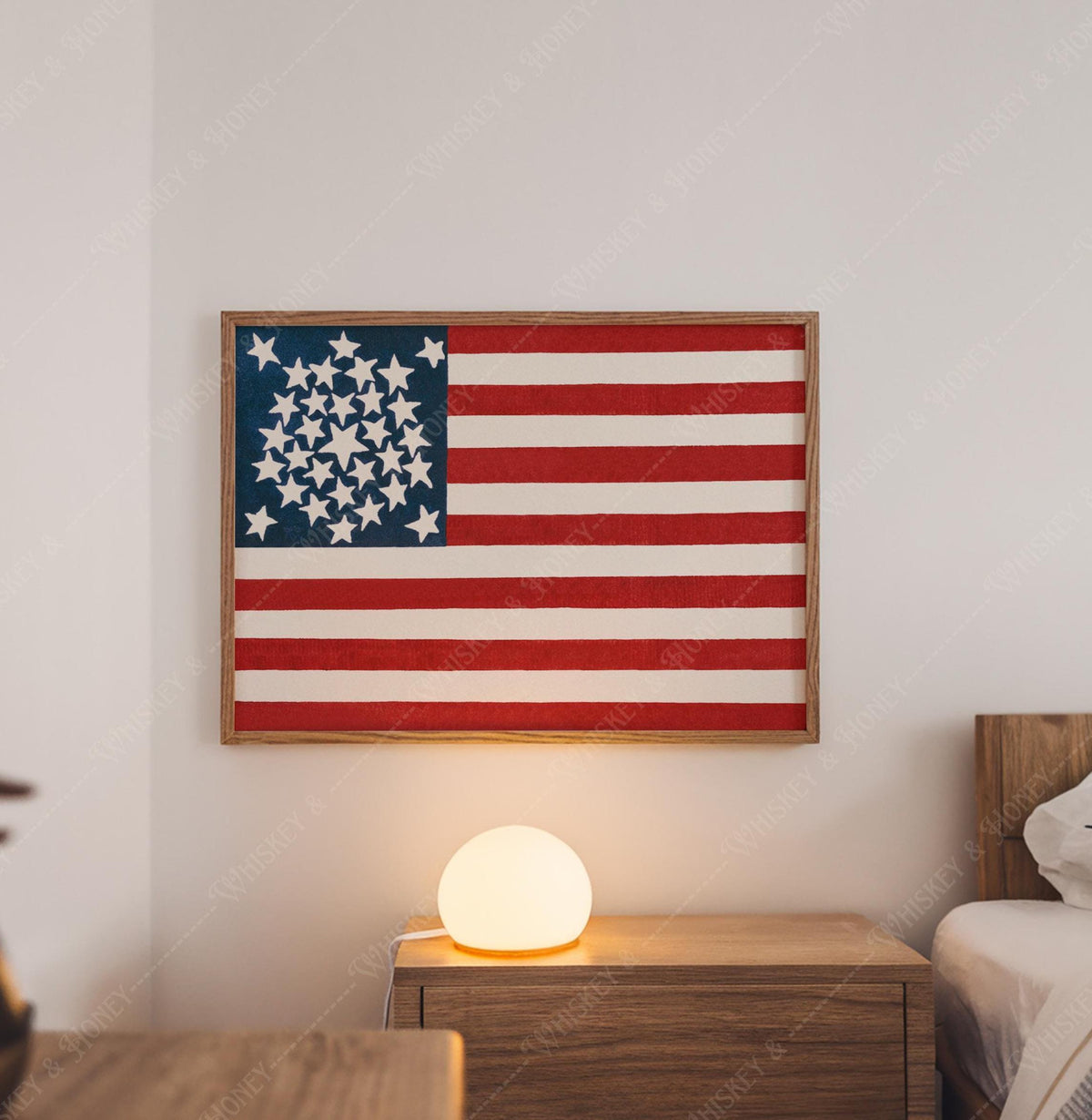 Vintage American Flag Print