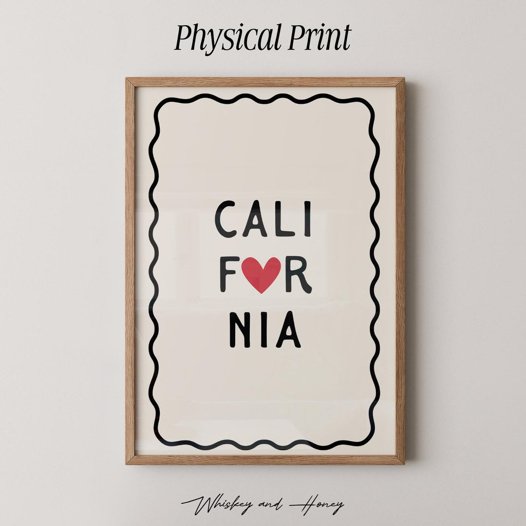 California Heart Print