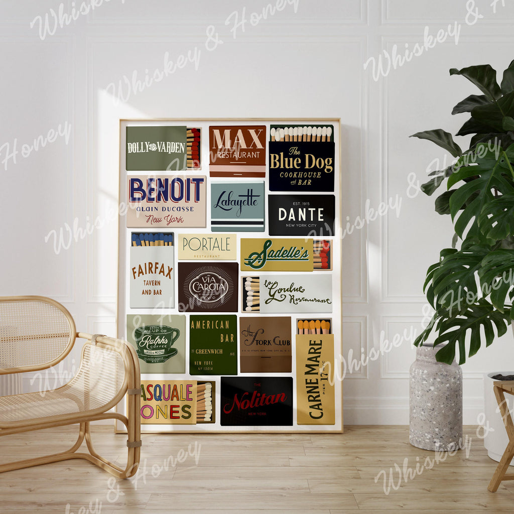 New York Matchbook Print
