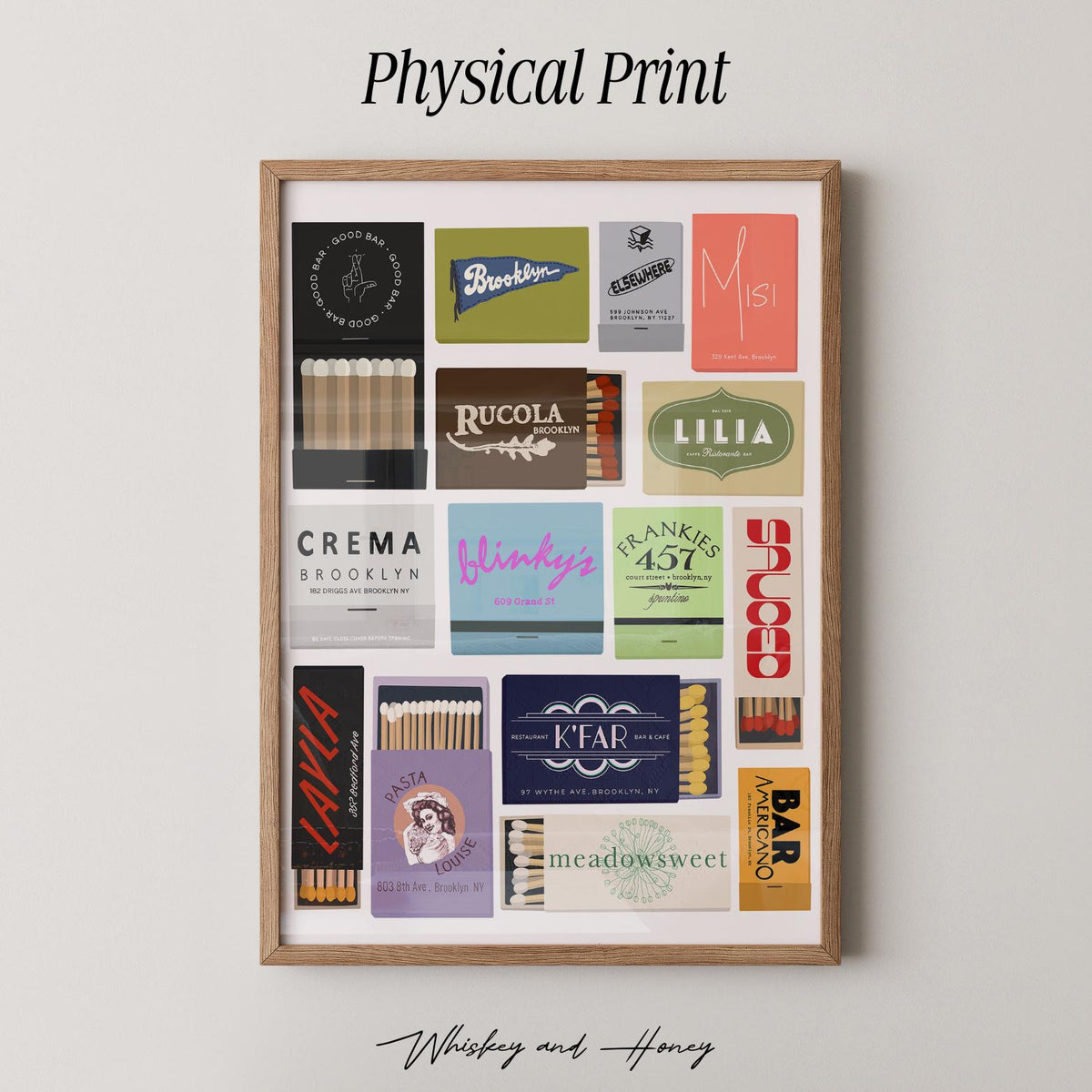 Brooklyn Matchbooks Collage Print