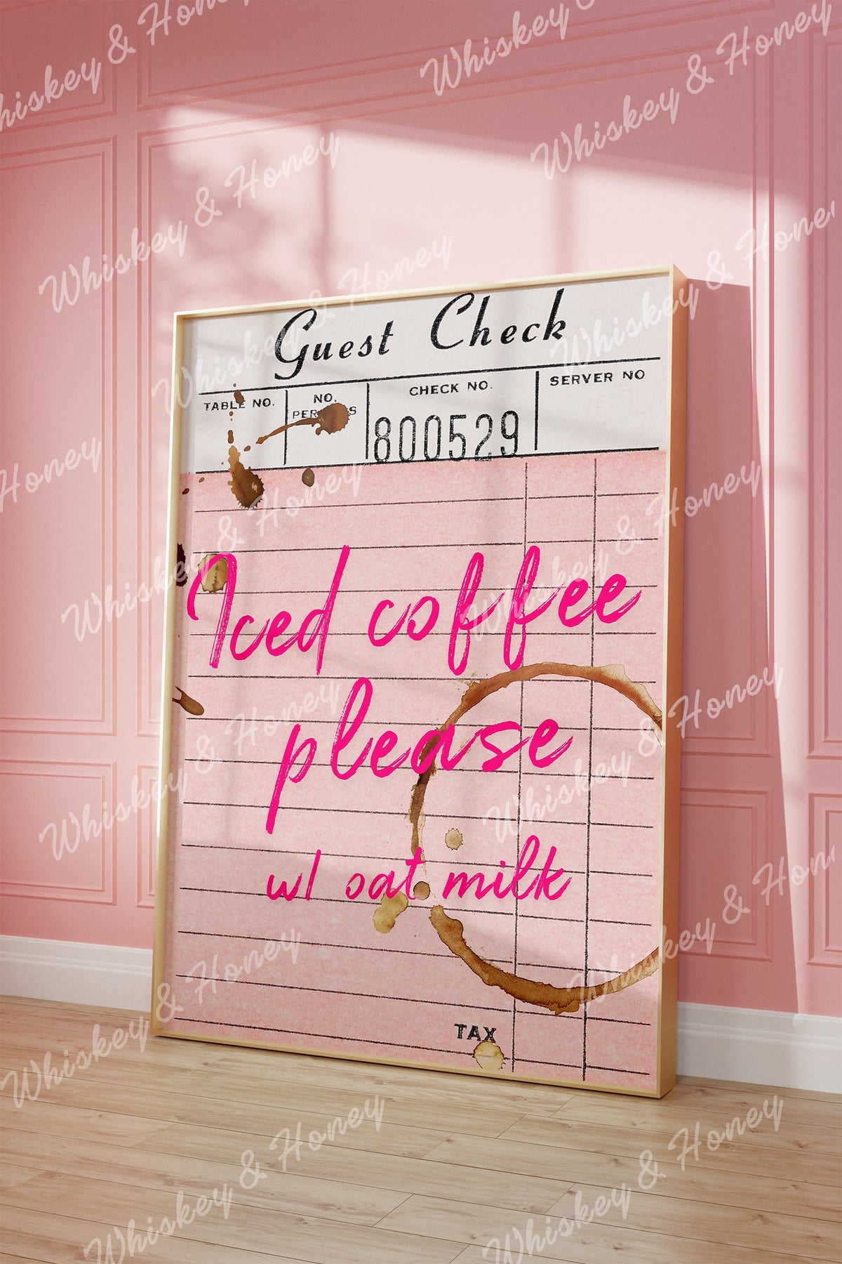 Iced Coffee Guest Check Print
