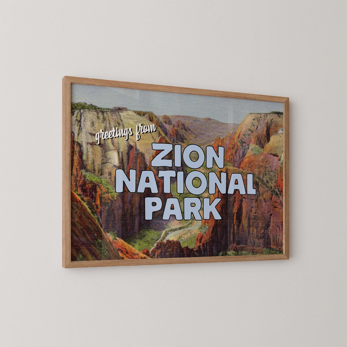 Vintage Greetings from Zion National Park Print