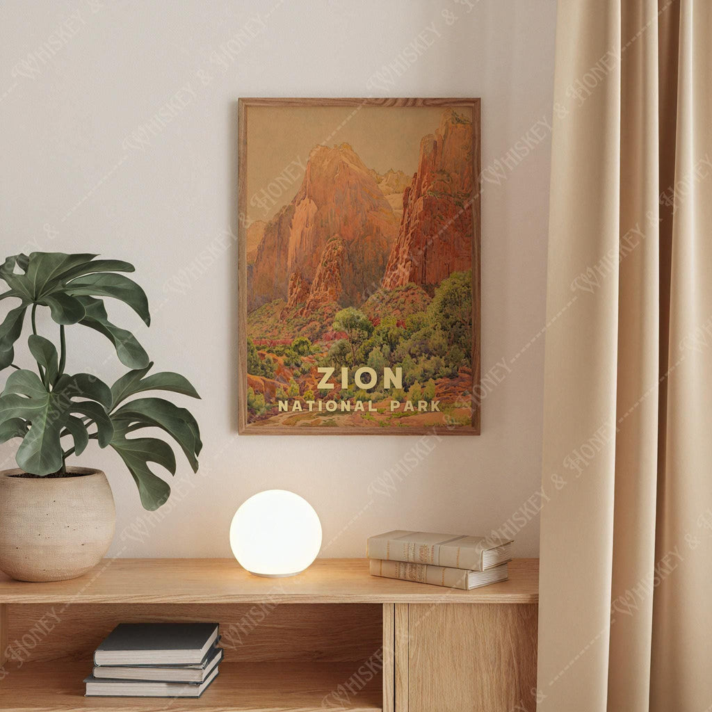 Vintage Zion National Park Print