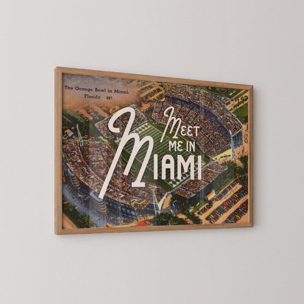 Meet me in Miami Orange Bowl Poster