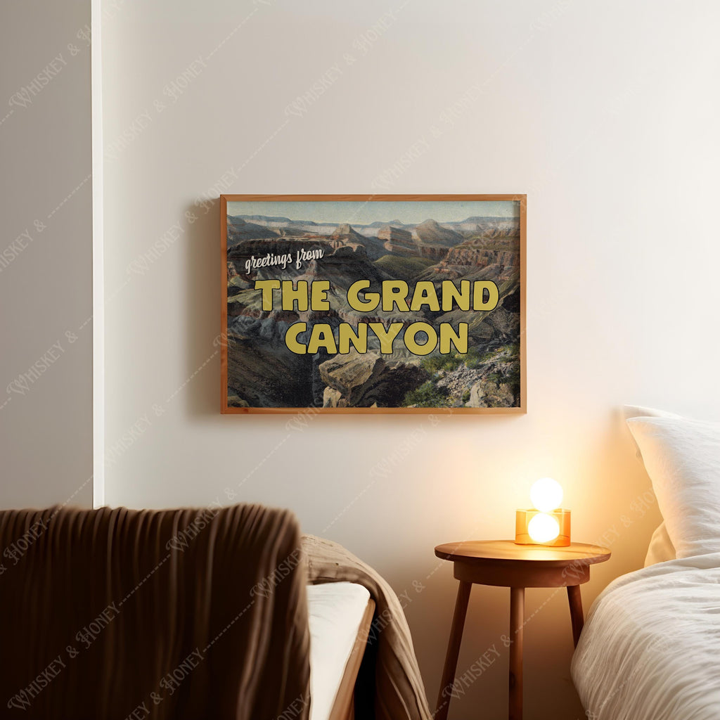 Grand Canyon Vintage Postcard Print
