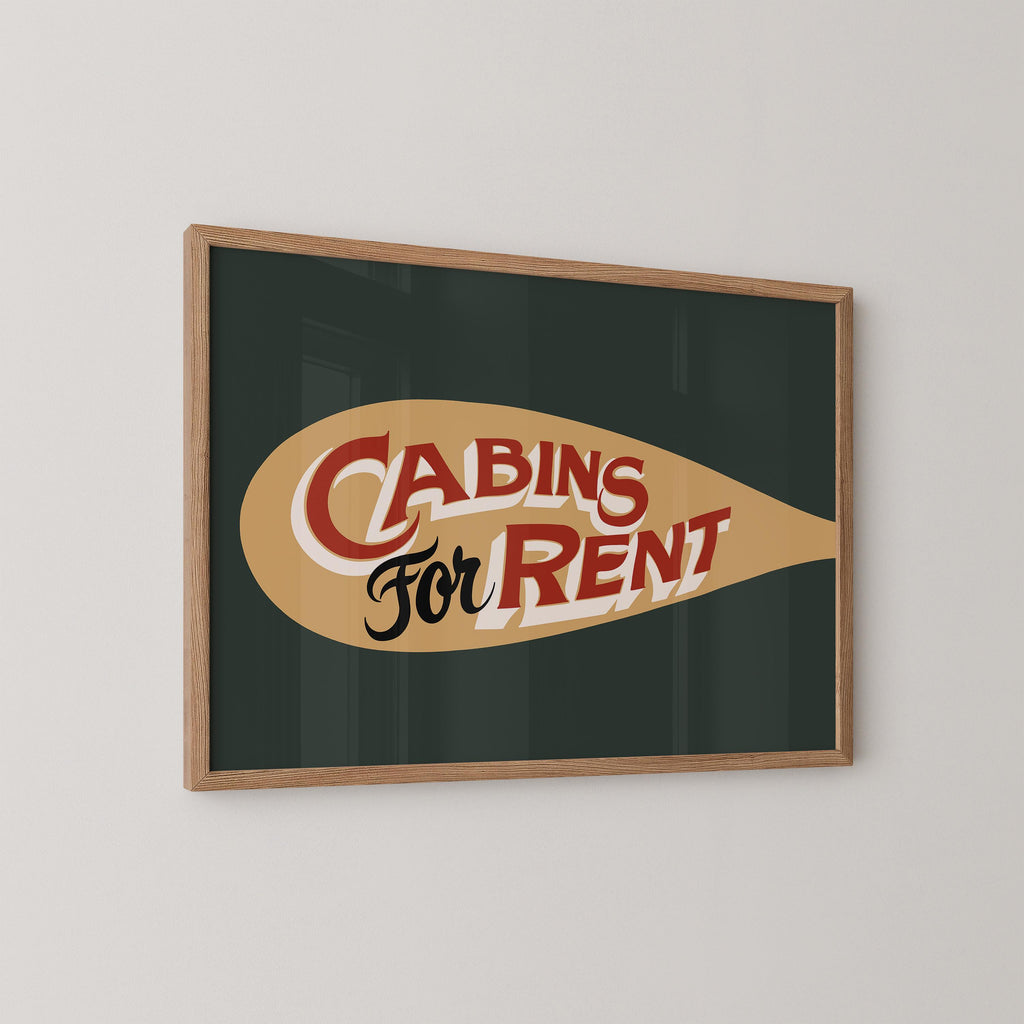 Vintage Cabins For Rent Print