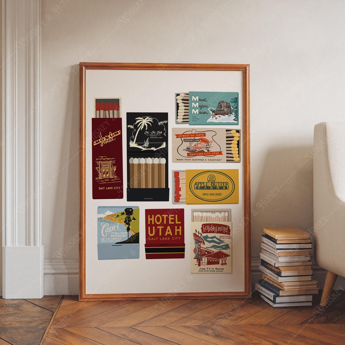 Vintage Salt Lake City Matchbook Print