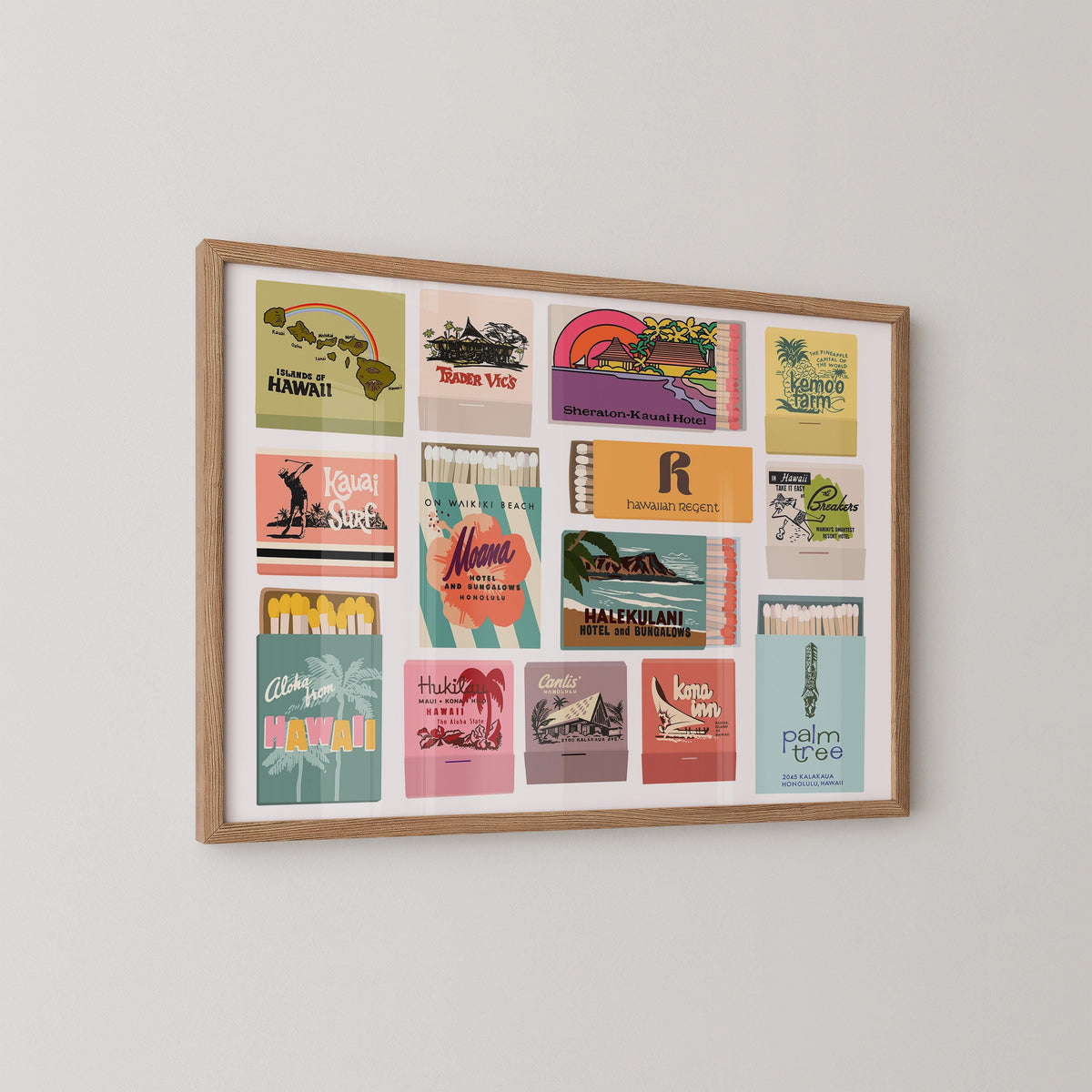 Vintage Hawaii Horizontal Matchbook Print