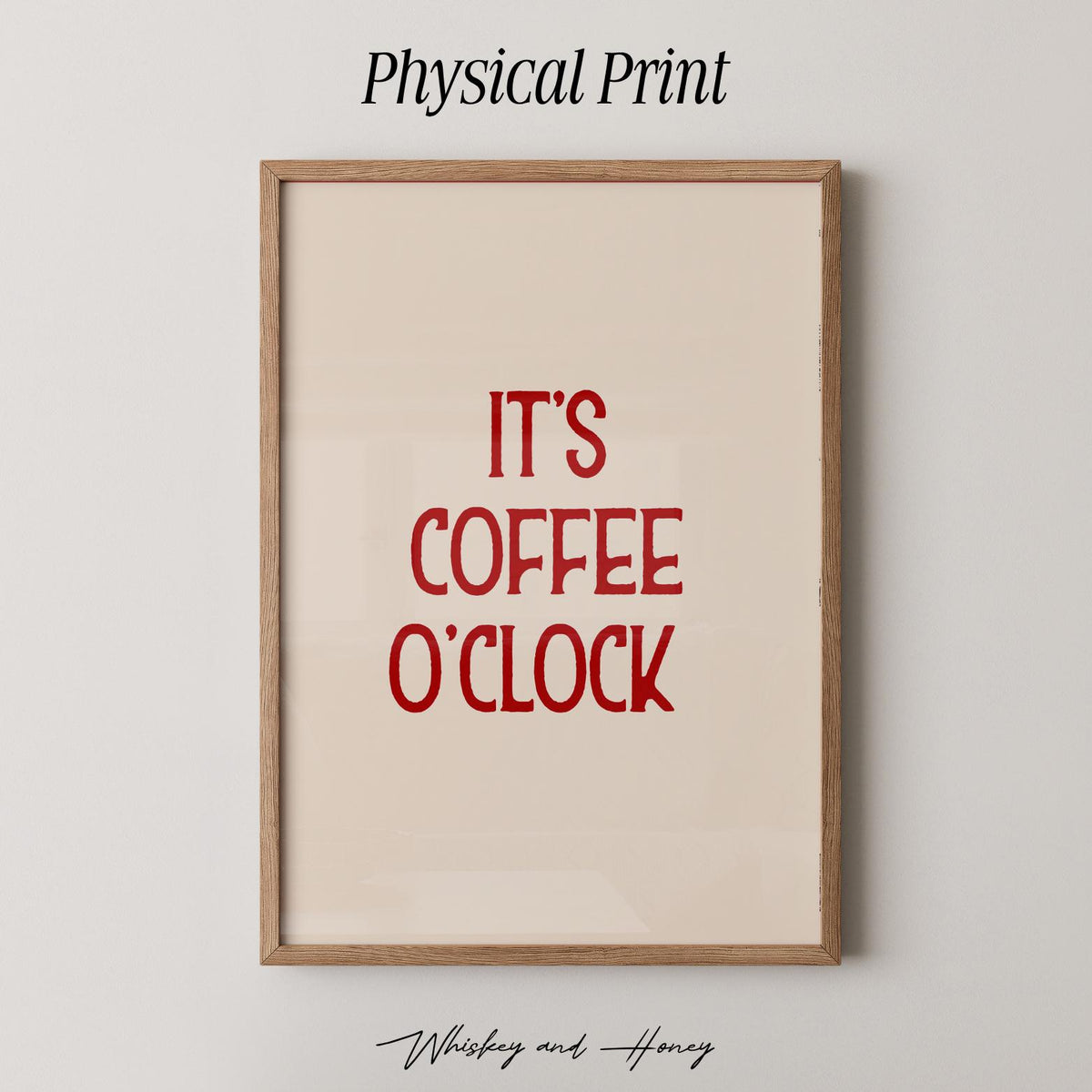 It's Coffee O'Clock Typography Print