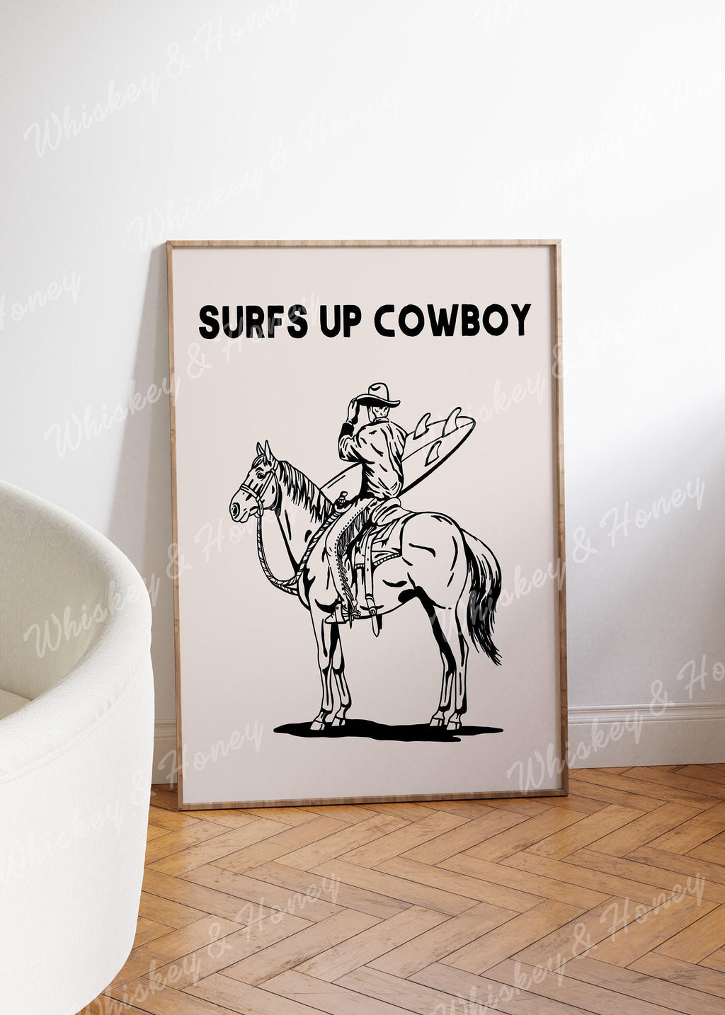 Surfs Up Cowboy Print