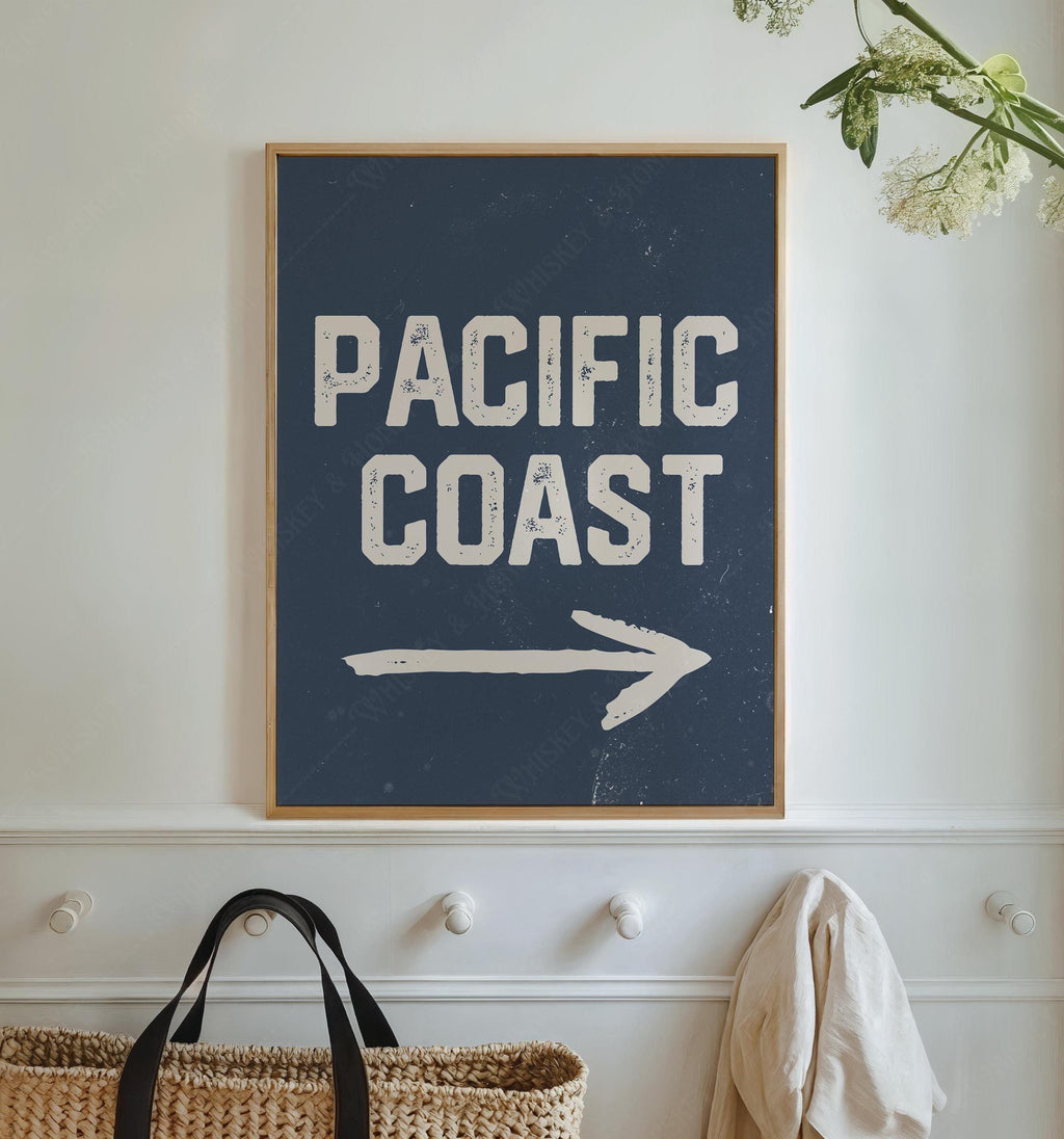 Pacific Coast Sign Print