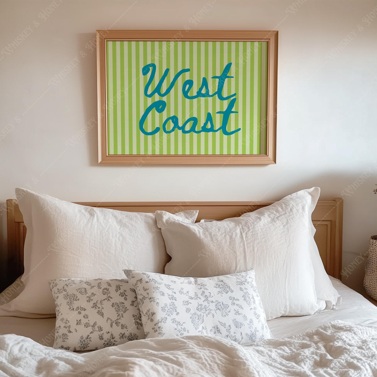Green Striped West Coast Print
