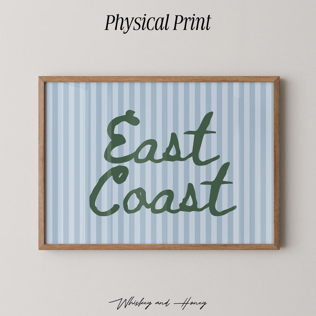 Blue Stripes East Coast Print