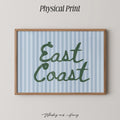 Blue Stripes East Coast Print