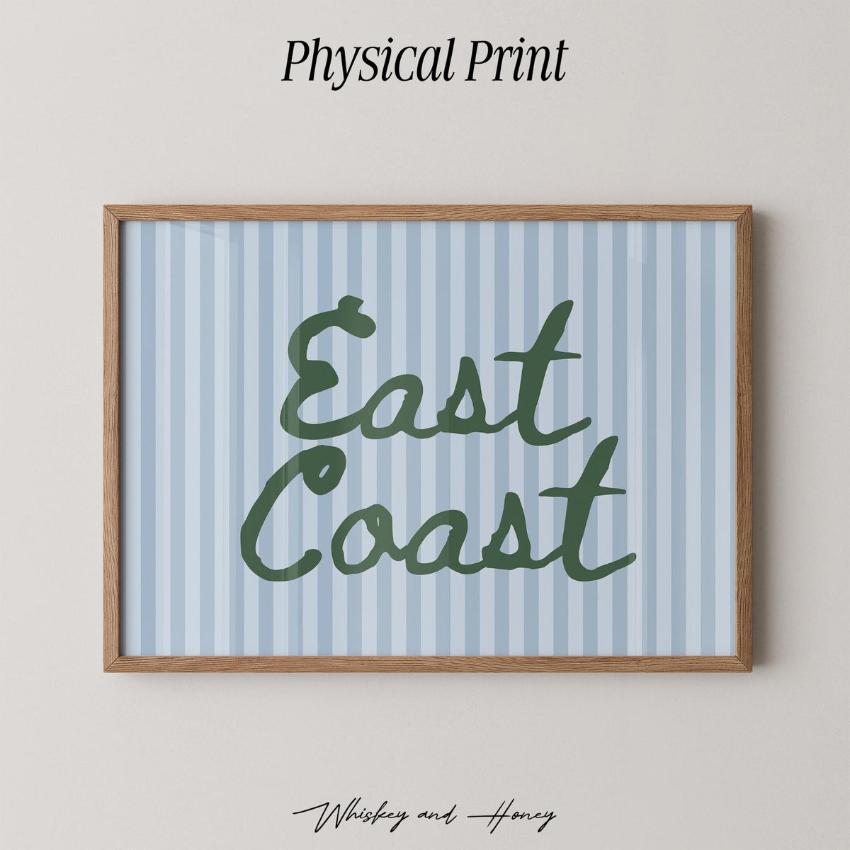 Blue Stripes East Coast Print