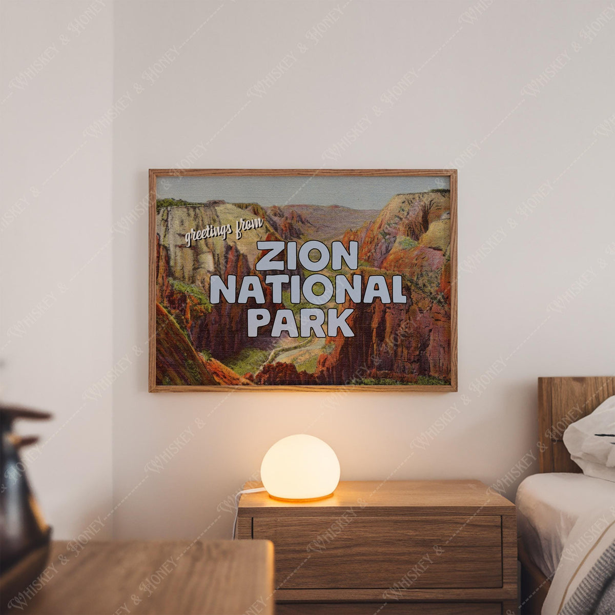 Vintage Greetings from Zion National Park Print