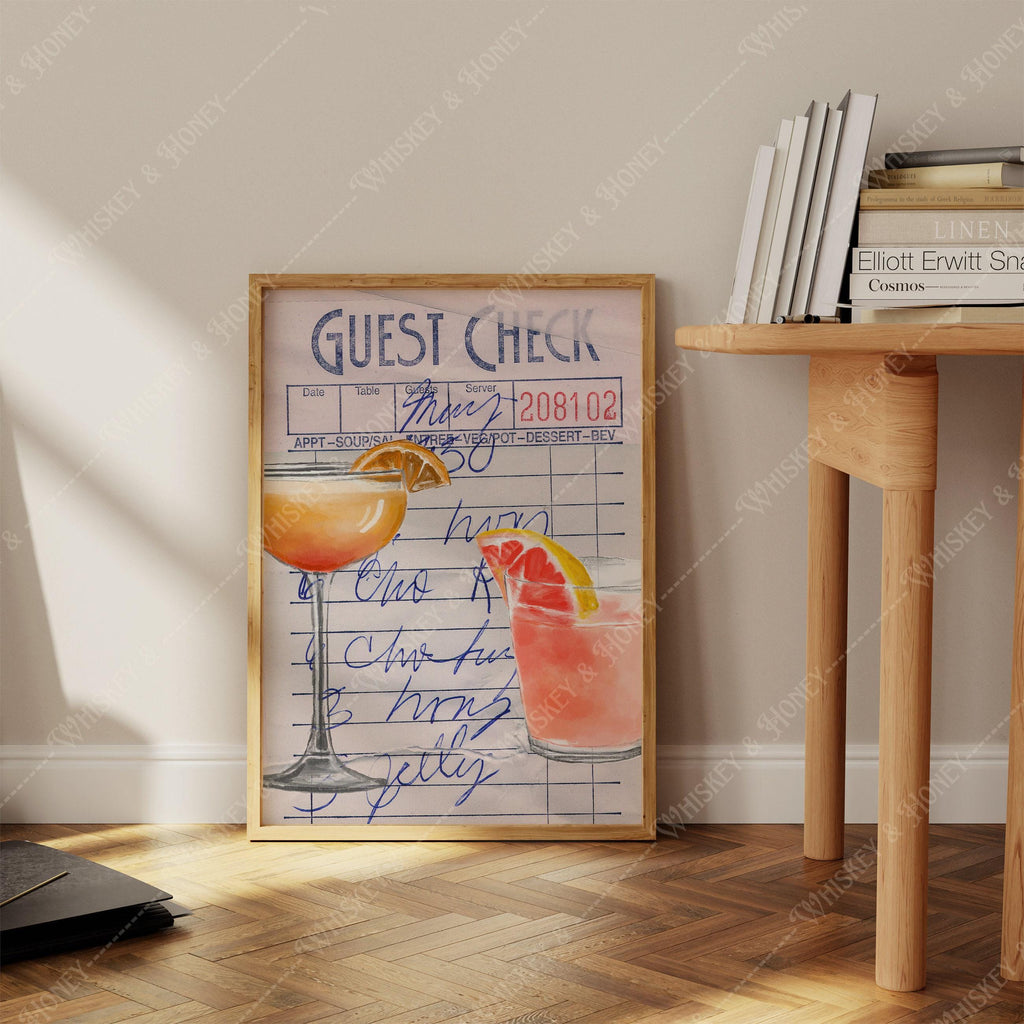Vintage Guest Check Print
