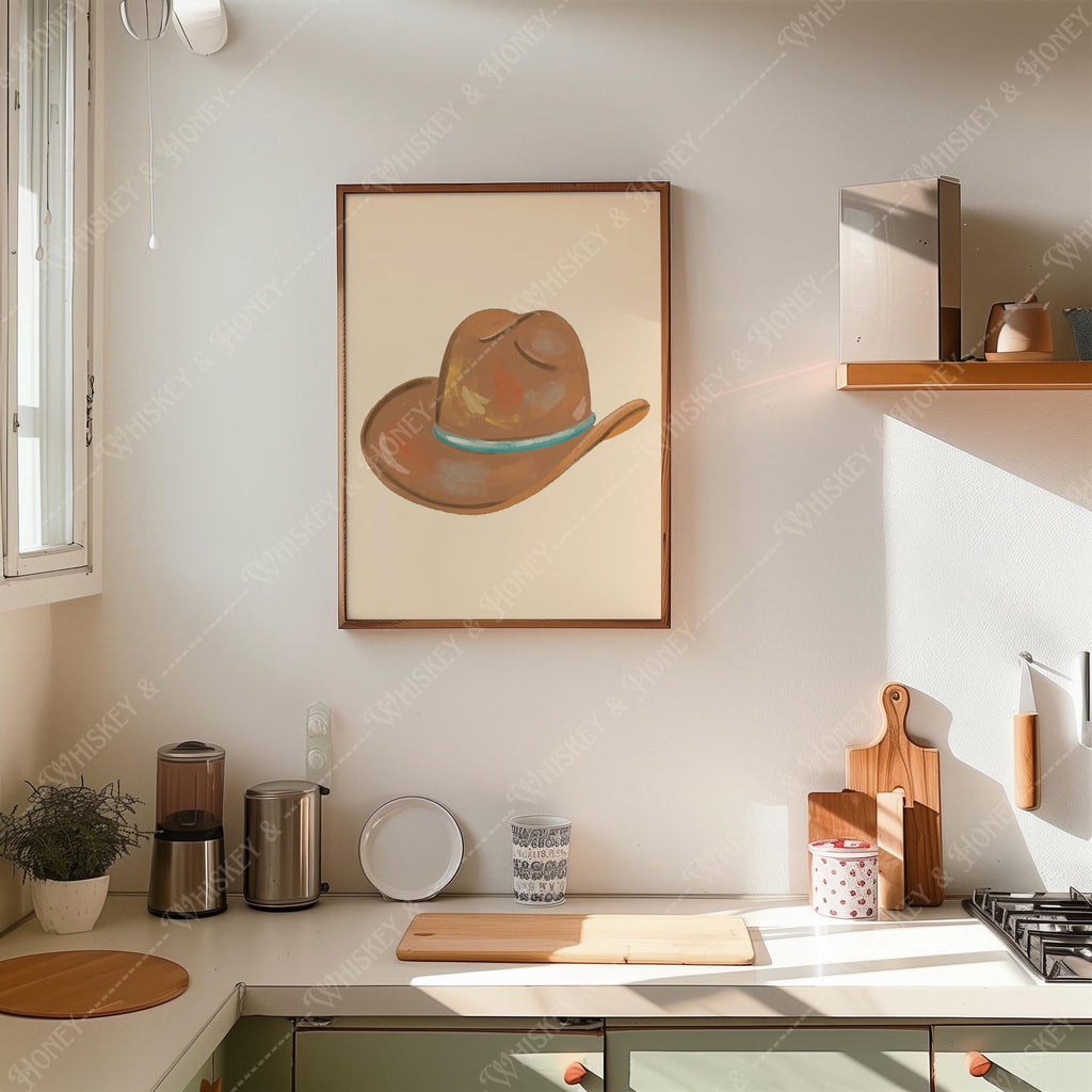 Cowboy Hat Painting Print