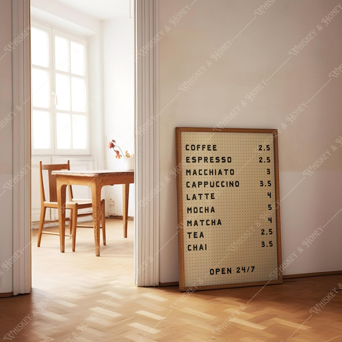 Coffee Bar Menu Print