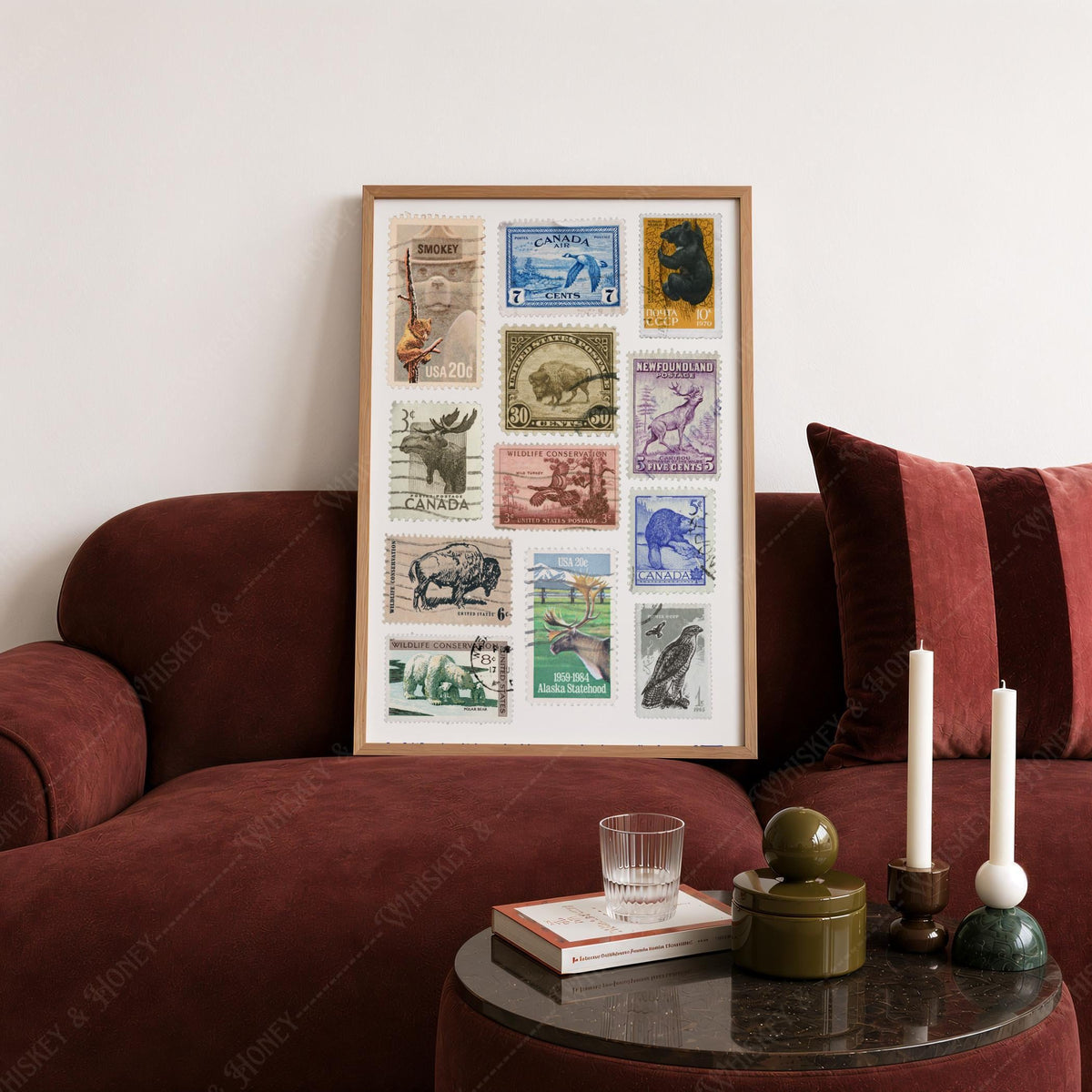 Vintage Wilderness Stamps Print