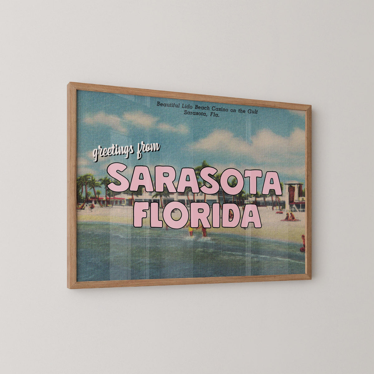 Vintage Greetings From Sarasota Florida Art Print