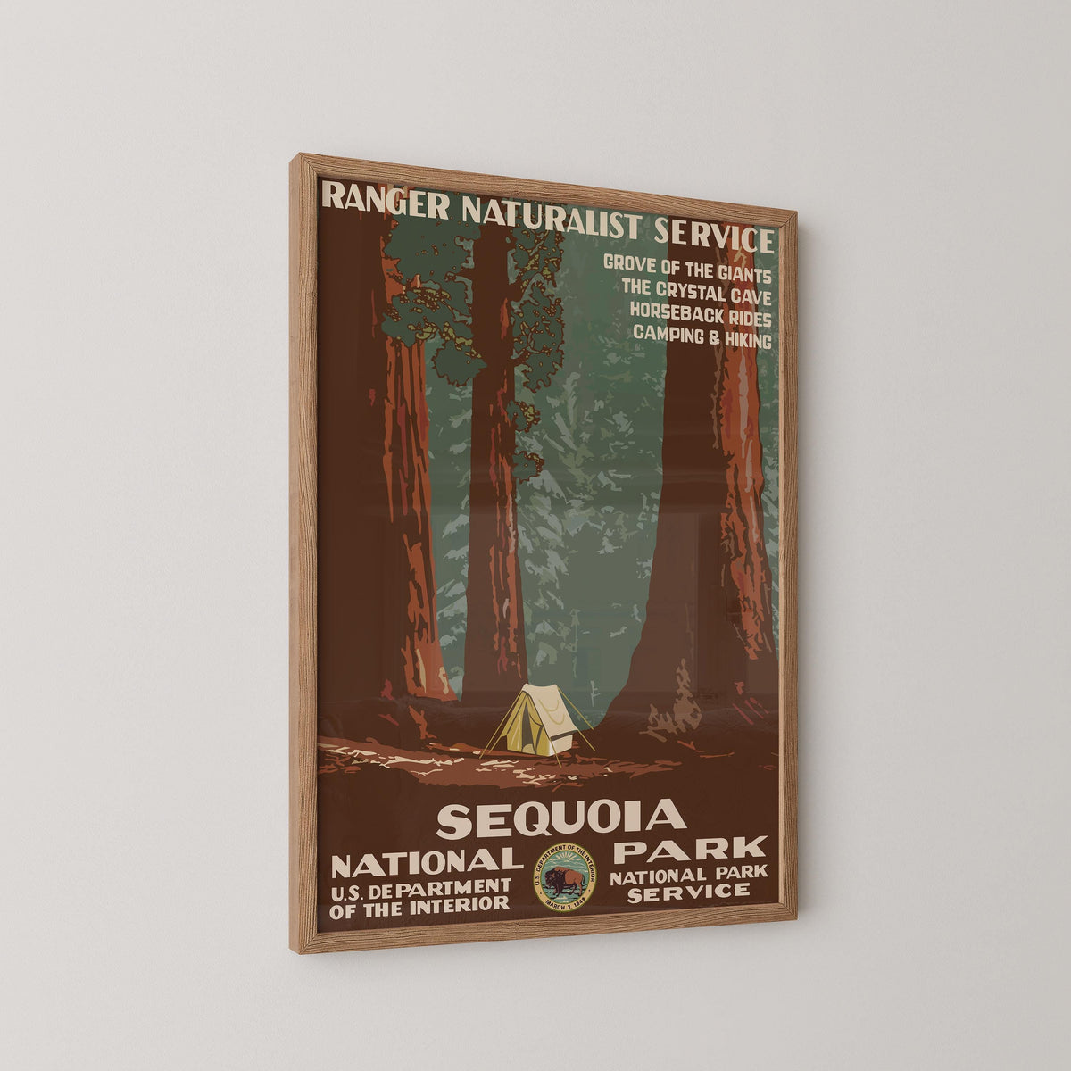 Vintage Sequoia National Park Print