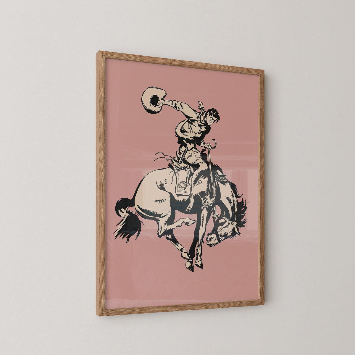 Vintage Rodeo Cowboy Print