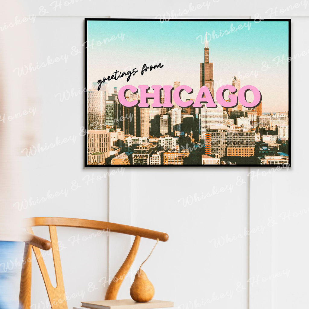 Greetings From Chicago Art Print