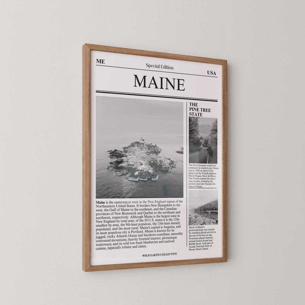 Maine Newspaper Print
