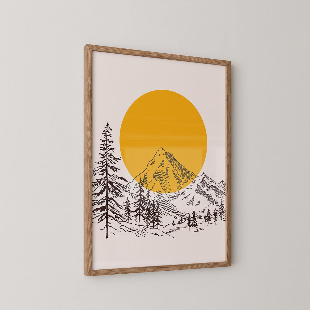 Sunset Mountain Print