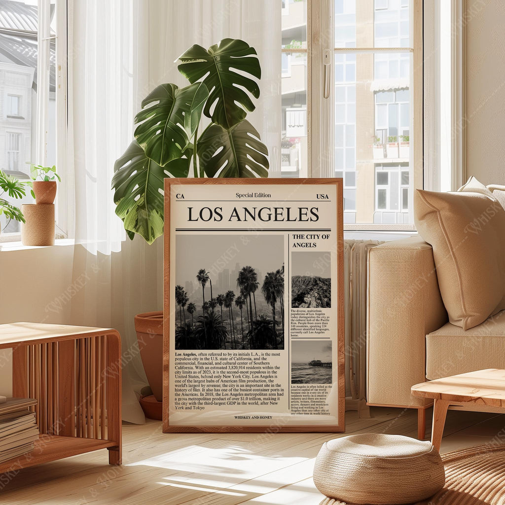Los Angeles California Newspaper Print