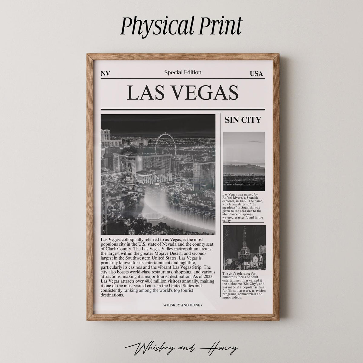 Las Vegas City Newspaper Print