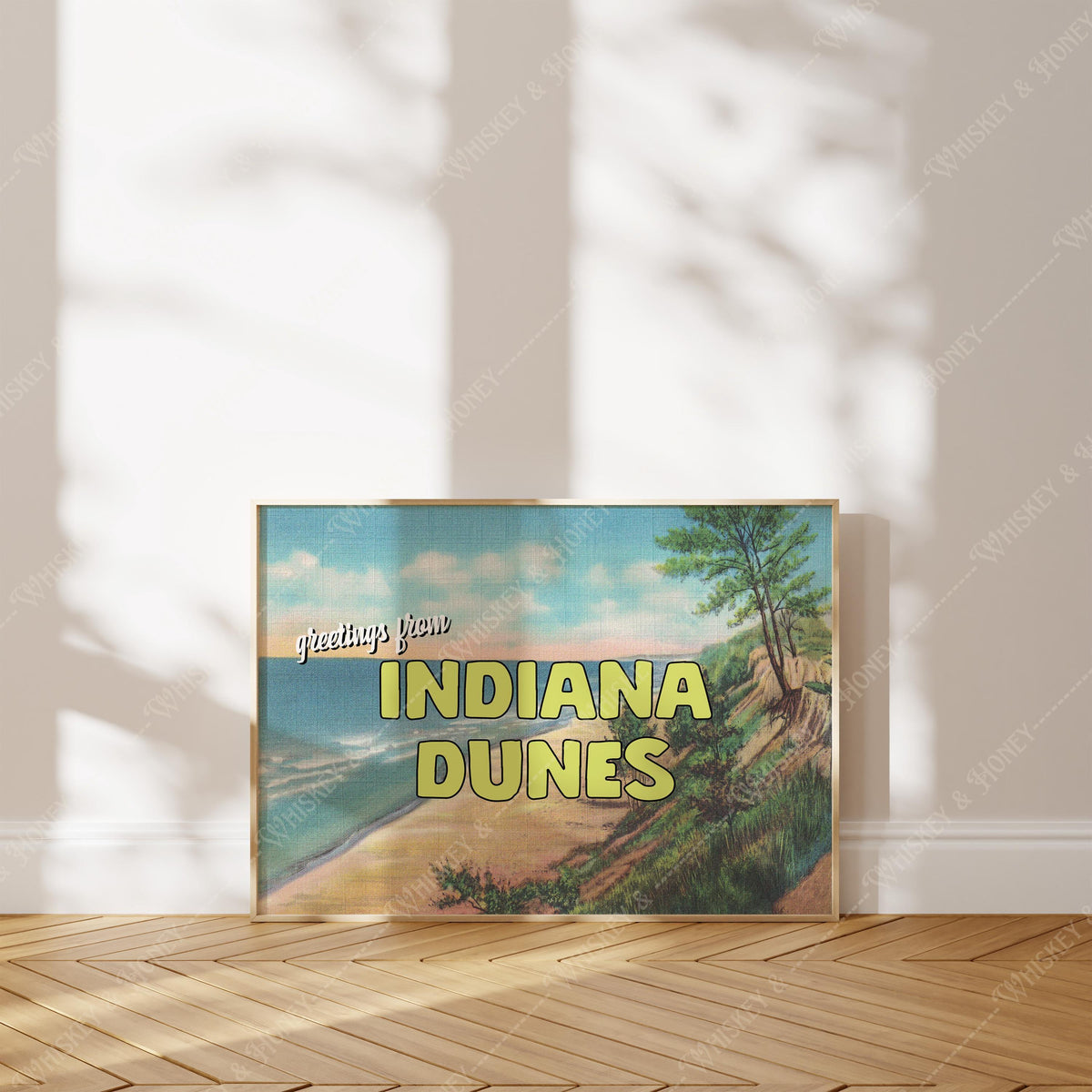 Greetings from Indiana Dunes Postcard Print