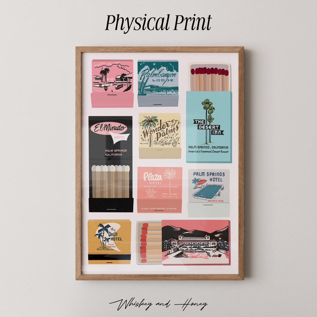 Vintage Palm Springs Matchbook Art Print